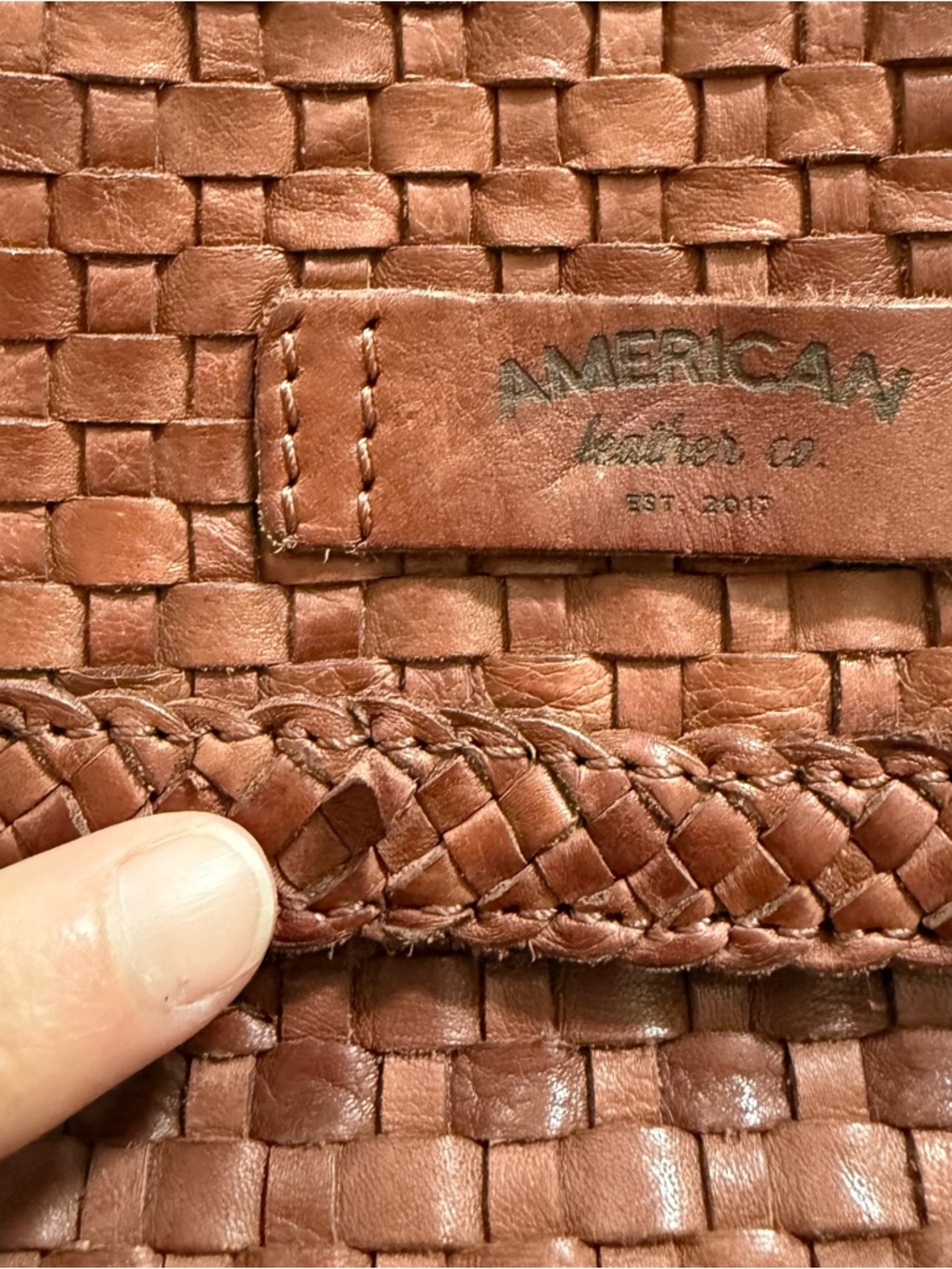 Woven Leather Crossbody Bag - Brown - Picture 8 of 8